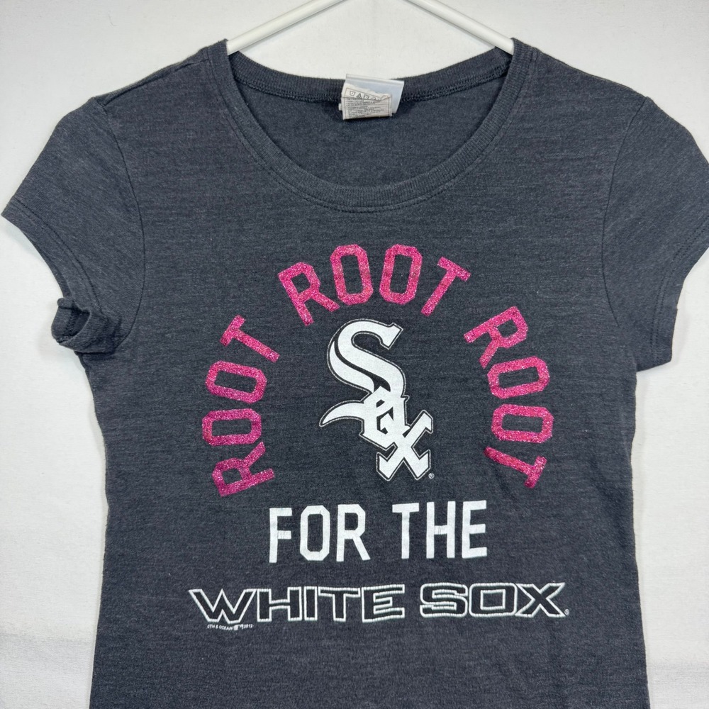 5th & Ocean White Sox T-Shirt MLB Baseball Fan Apparel Gray Size 14